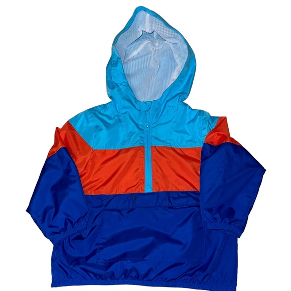 Wonder Nation Toddle Boy Pull Over Hooded Windbreaker Jacket Size 2T Quarter Zip - Picture 2 of 4